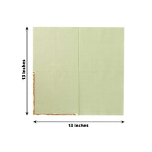50 Pack Soft Sage Green 2 Ply Paper Beverage Napkins with Gold Foil Edge, Disposable