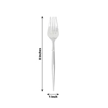 8 Inch Silver Plastic Forks 24 Pack Heavy Duty
