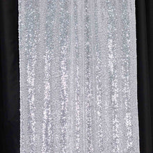 2 Pack Silver Sequin Backdrop Drape Curtains with Rod Pockets - 8ftx2ft#whtbkgd