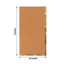 50 Pack Terracotta Soft 2 Ply Dinner Paper Napkins with Gold Foil Edge
