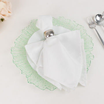 Add a Pop of Color to Your Table with Transparent Green Dinner Charger Plates