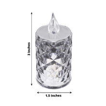 12 Pack Warm White Diamond Cut Battery Operated LED Candles, Decorative Flameless Tealight
