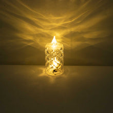 12 Pack Warm White Diamond Cut Battery Operated LED Candles, Decorative Flameless Tealight Candles