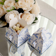25 Pack White Blue Mini Teapot Gift Boxes with Chinoiserie Floral Print, Party Favor Boxes