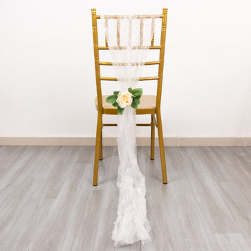 Create an Enchanting Atmosphere with White Sheer Crinkled Organza