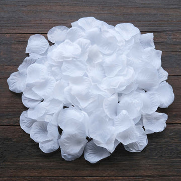 Create a Picture Perfect Celebration with White Silk Rose Petals