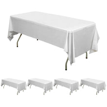 White 10 MM Thick Plastic 54 Inch x 108 Inch Rectangle PVC Spill Proof Tablecloth