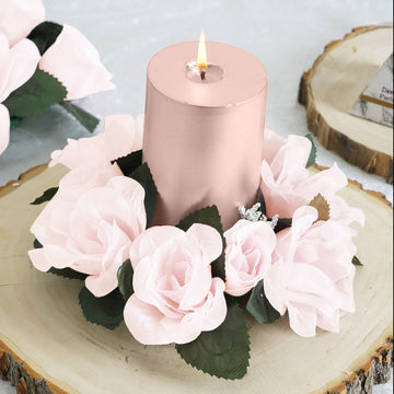 <strong>Make Memories with Artificial Silk Rose Candle Rings</strong>