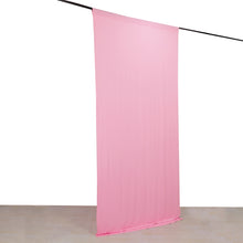 Pink 4-Way Stretch Spandex Drapery Panel with Rod Pockets, Photography Backdrop Curtain