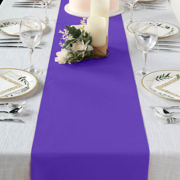 Enhance Your Event with a Purple Polyester Table Runner