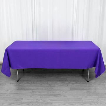 Elevate Your Event with the Purple Seamless Premium Polyester Rectangular Tablecloth
