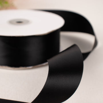 Versatile and Stylish - Black Satin Ribbon for DIY Craft Projects