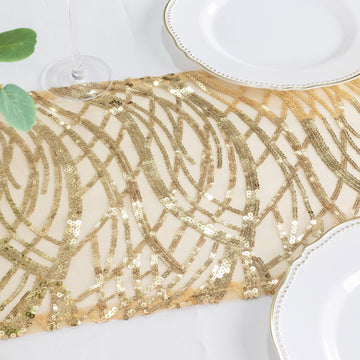 Create Unforgettable Memories with our Champagne Sequin Table Runner