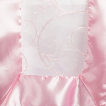Transform Your Table with the Pink Satin Embroidered Table Runner