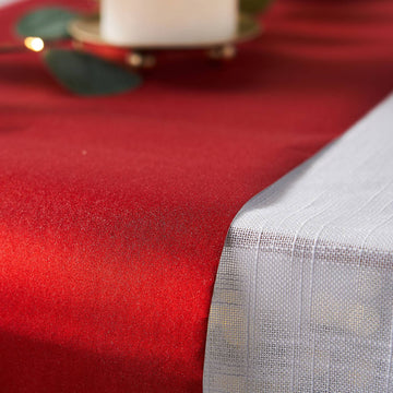 Create a Stunning Tablescape with the Red Glitzing Glitter Table Runner