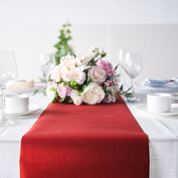 Add a Touch of Glamour with the Red Glitzing Glitter Table Runner