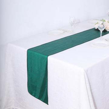 Create a Magical Atmosphere with the Hunter Emerald Green Sparkle Glitter Table Runner