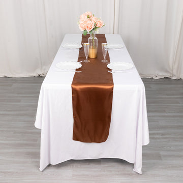Durable and Reusable Table Runner in Cinnamon Brown