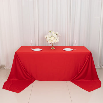 Red Premium Scuba Rectangular Tablecloth