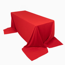 Red Premium Scuba Rectangular Tablecloth, Wrinkle Free Polyester Seamless Tablecloth - 90x156inch