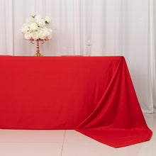 Red Premium Scuba Rectangular Tablecloth, Wrinkle Free Polyester Seamless Tablecloth - 90x156inch