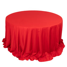 Red Premium Scuba Round Tablecloth, Wrinkle Free Polyester Seamless Tablecloth