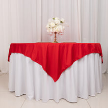Red Premium Scuba Square Table Overlay, Wrinkle Free Polyester Seamless Table Topper 70inch