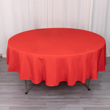 Add Elegance to Your Event with the Red Round Tablecloth