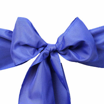 Create a Sophisticated Statement with Royal Blue Polyester Chair Sashes