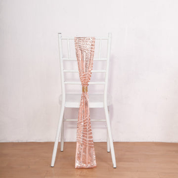 Elevate Your Event with Rose Gold Chair Sashes