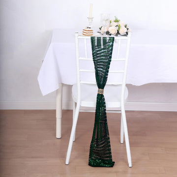 Add Elegance to Your Event with Hunter Emerald Green Chair Sashes