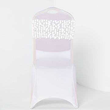 Create a Magical Atmosphere with White Big Payette Sequin Chair Sash Bands