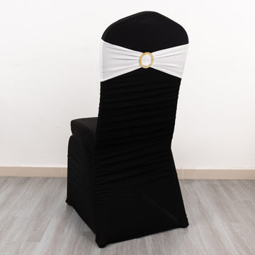 Enhance Your Event Decor with White Spandex Chair Sashes