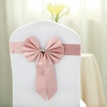 Elevate Your Event with Dusty Rose Reversible Chair Sashes