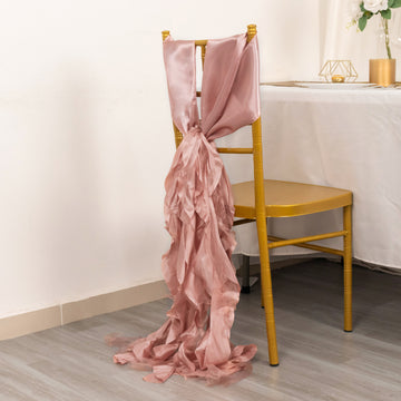 Unleash Your Creativity with Mauve Curly Willow Chair Sashes