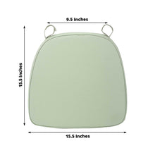 Sage Green Chiavari Chair Pad, Memory Foam Seat Cushion With Ties and Removable Cover