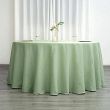 132 Inch Round Tablecloth Sage Green Polyester Seamless 
