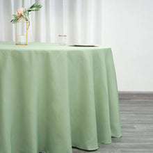 132 Inch Round Tablecloth Sage Green Polyester Seamless 