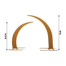 Set of 2 Gold Spandex Half Crescent Moon Wedding Arch Covers, Backdrop Stand Cover