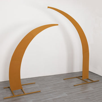 <strong>Create Magic with Gold Half Crescent Moon Backdrop Stand Covers</strong>