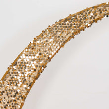 Set of 2 Gold Big Payette Sequin Wedding Arch Cover for Half Crescent Moon Backdrop Stand