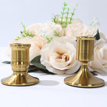 <strong>Traditional Gold Pillar Candle Base </strong>