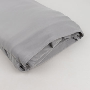 Silver Spandex 4-Way Stretch Fabric Bolt, DIY Craft Fabric Roll - 60"x10 Yards