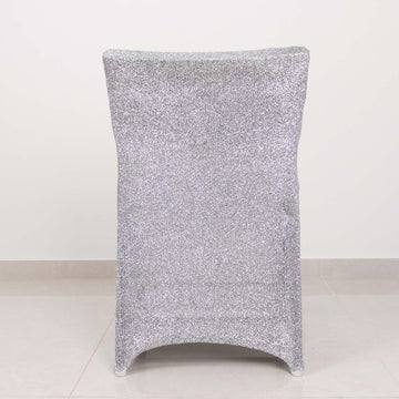 Create a Luxurious Ambiance with the Silver Spandex Stretch Folding Chair Cover