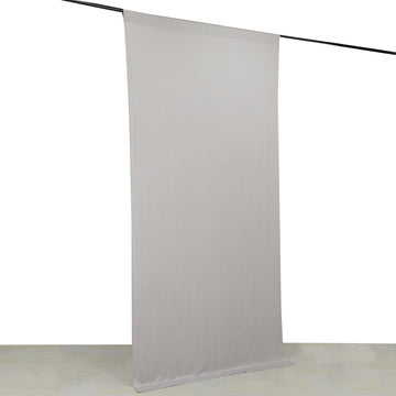 <strong>Elegant Silver 4-Way Stretch Spandex Drapery Panel</strong>