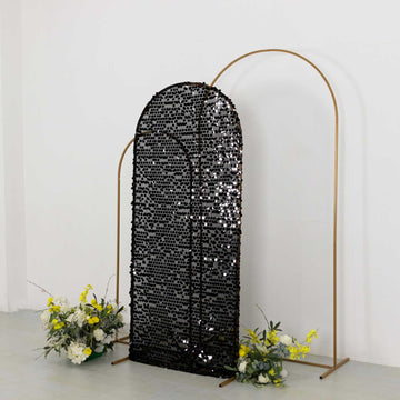 Shimmering Big Payette Sequin Wedding Arch Cover