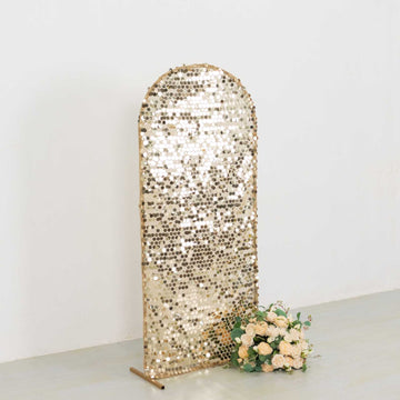Timeless Champagne Big Payette Sequin Backdrop Cover