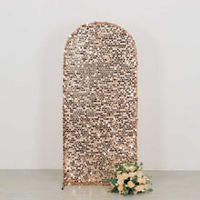 Sparkly Rose Gold Big Payette Sequin Fitted Chiara Backdrop Stand Cover