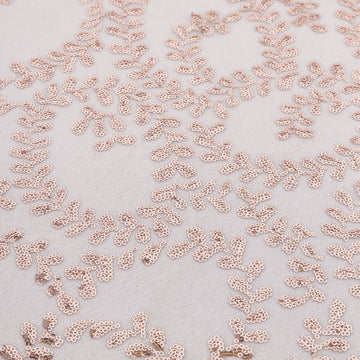 Transform Your Event with the Rose Gold Sequin Tablecloth