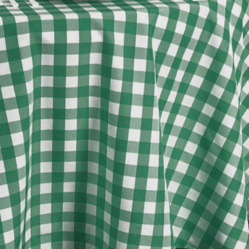 Versatile and Durable Checkered Gingham Polyester Tablecloth